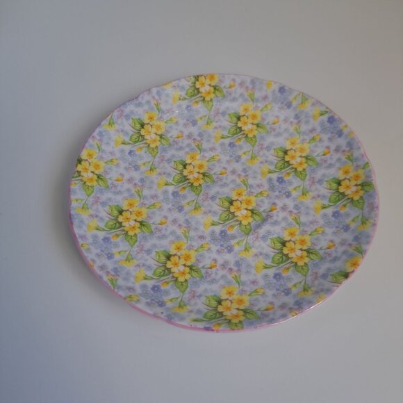 Shelley Primrose Chintz Richmond Cup & Saucer Yellow Floral Design Vintage - Picture 10 of 14